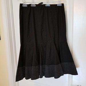 Black Cotton Trumpet skirt